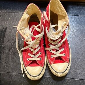 Converse Kids Red and White Sneakers